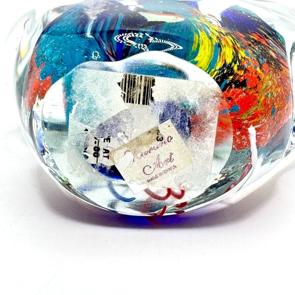 Vtg Murano Style Art Glass Aquarium Paperweight Colorful Fish Coral 4.5 lbs - Picture 5 of 10